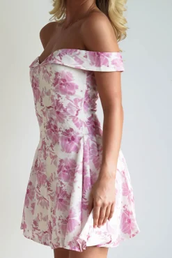 Hollie Floral Mini Dress | Pink Print