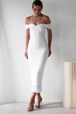 Jennifer Bodycon Midi Dress | White