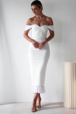 Jennifer Bodycon Midi Dress | White
