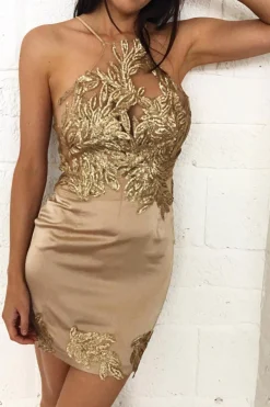 Jennifer Mini Dress Gold