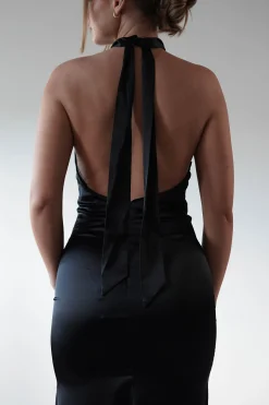 Kartia Halterneck Maxi Gown | Black