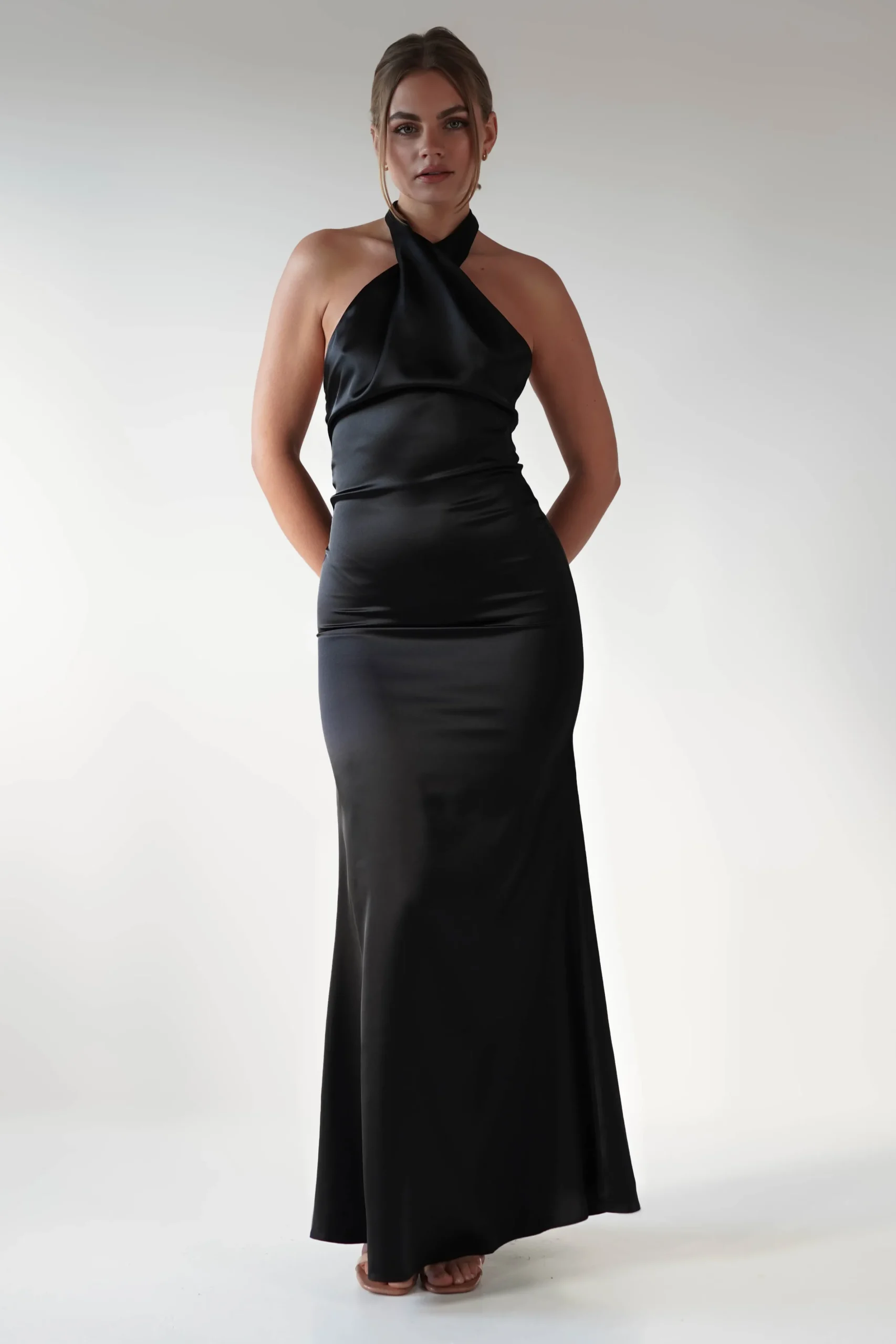 Kartia Halterneck Maxi Gown | Black