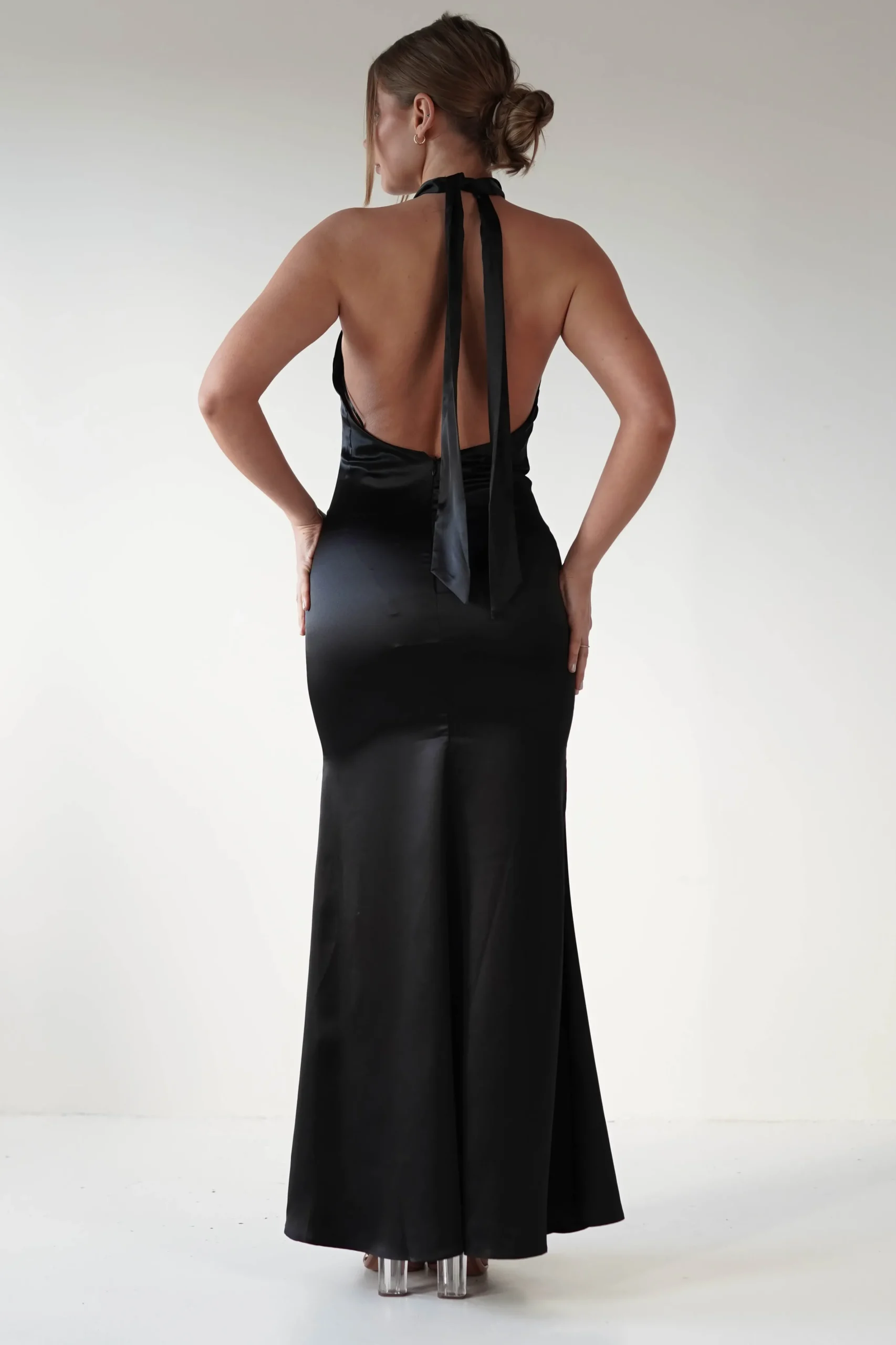 Kartia Halterneck Maxi Gown | Black