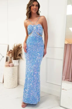 Kennedy Sequin Bodycon Gown | Blue