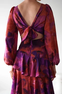 Lainey Ruffle Maxi Dress | Mixed Print