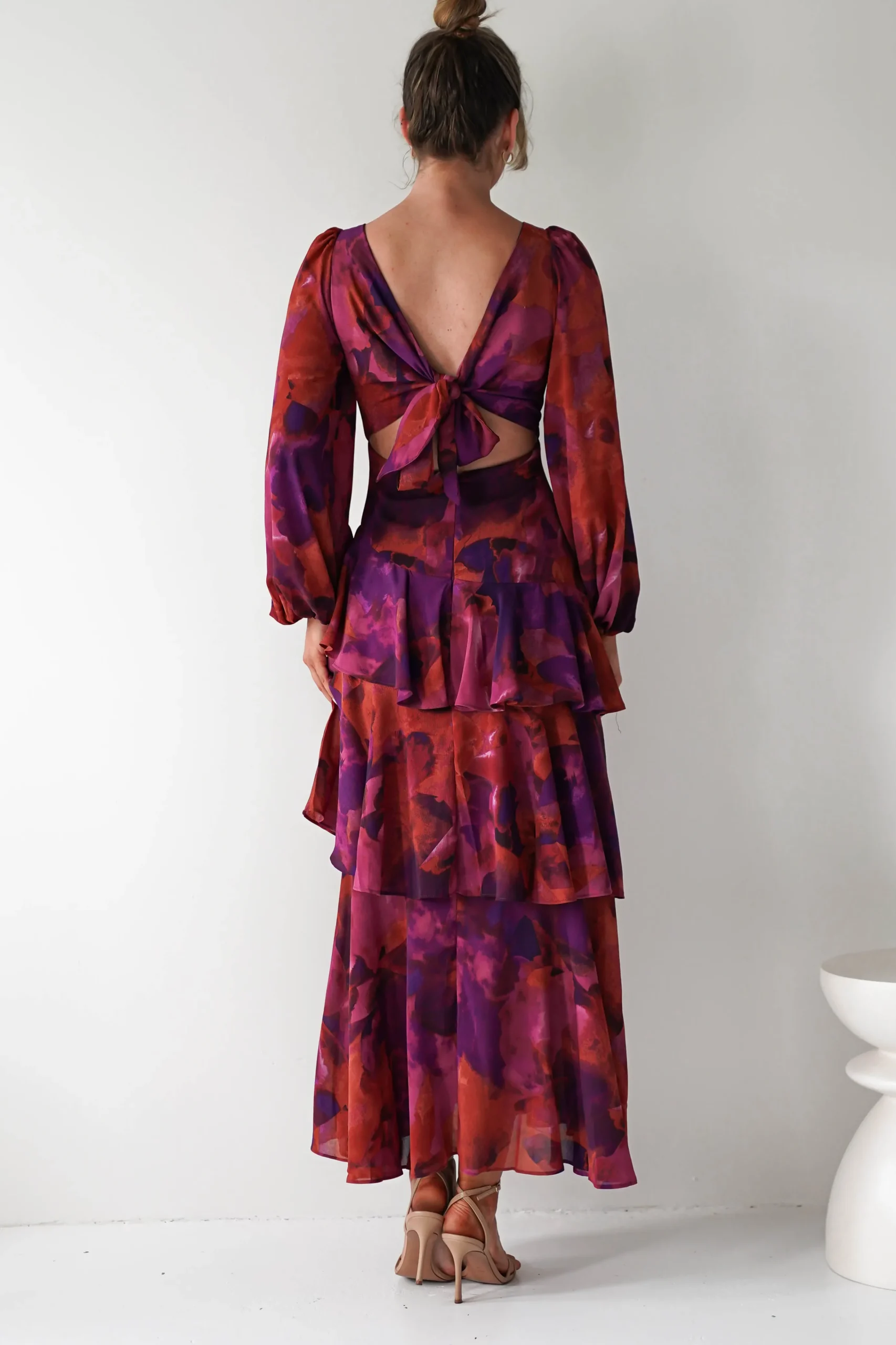 Lainey Ruffle Maxi Dress | Mixed Print