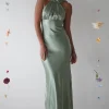 Lauryn Halter Neck Maxi Dress | Sage