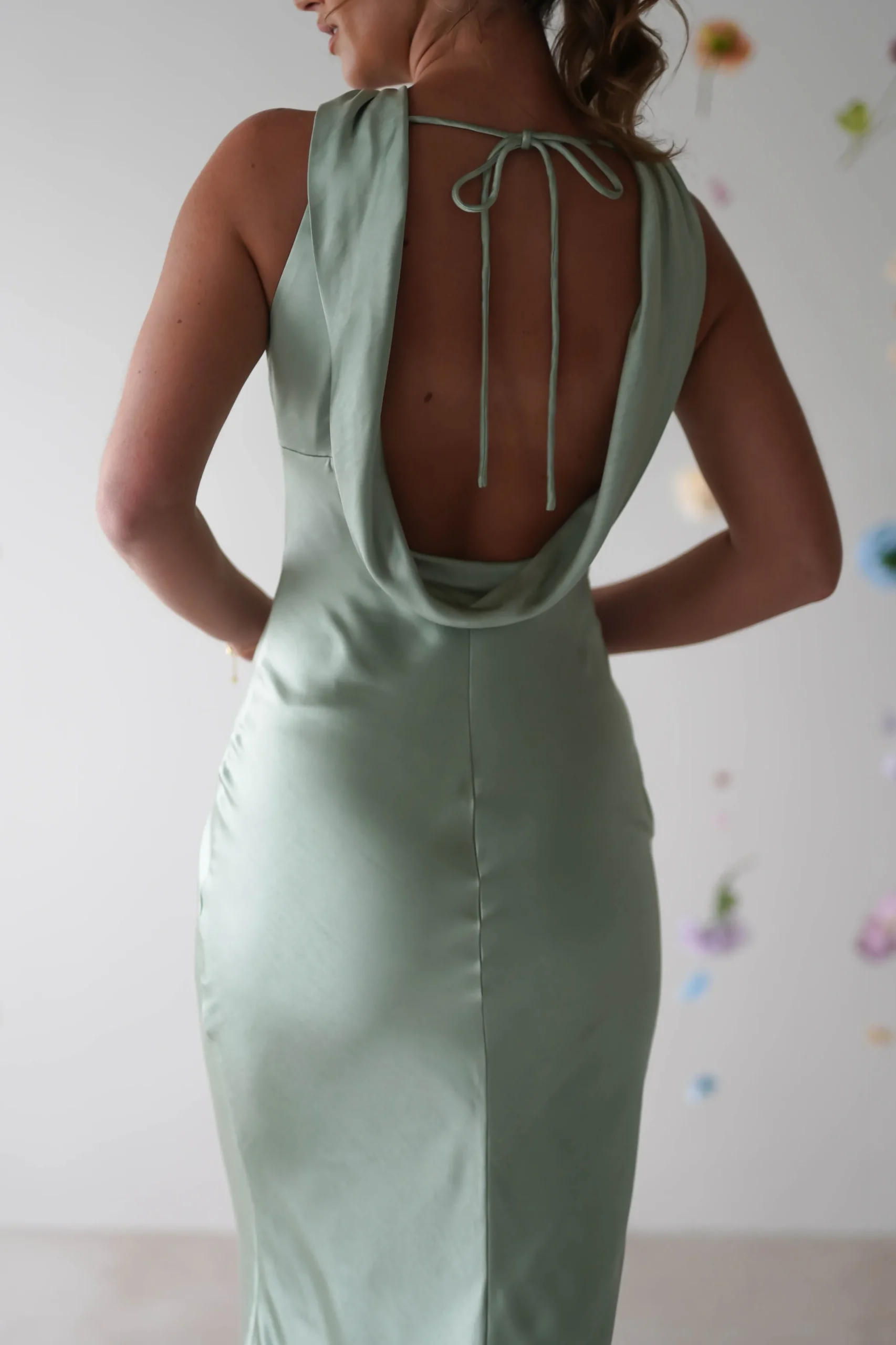 Lauryn Halter Neck Maxi Dress | Sage
