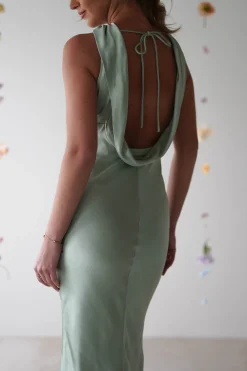 Lauryn Halter Neck Maxi Dress | Sage