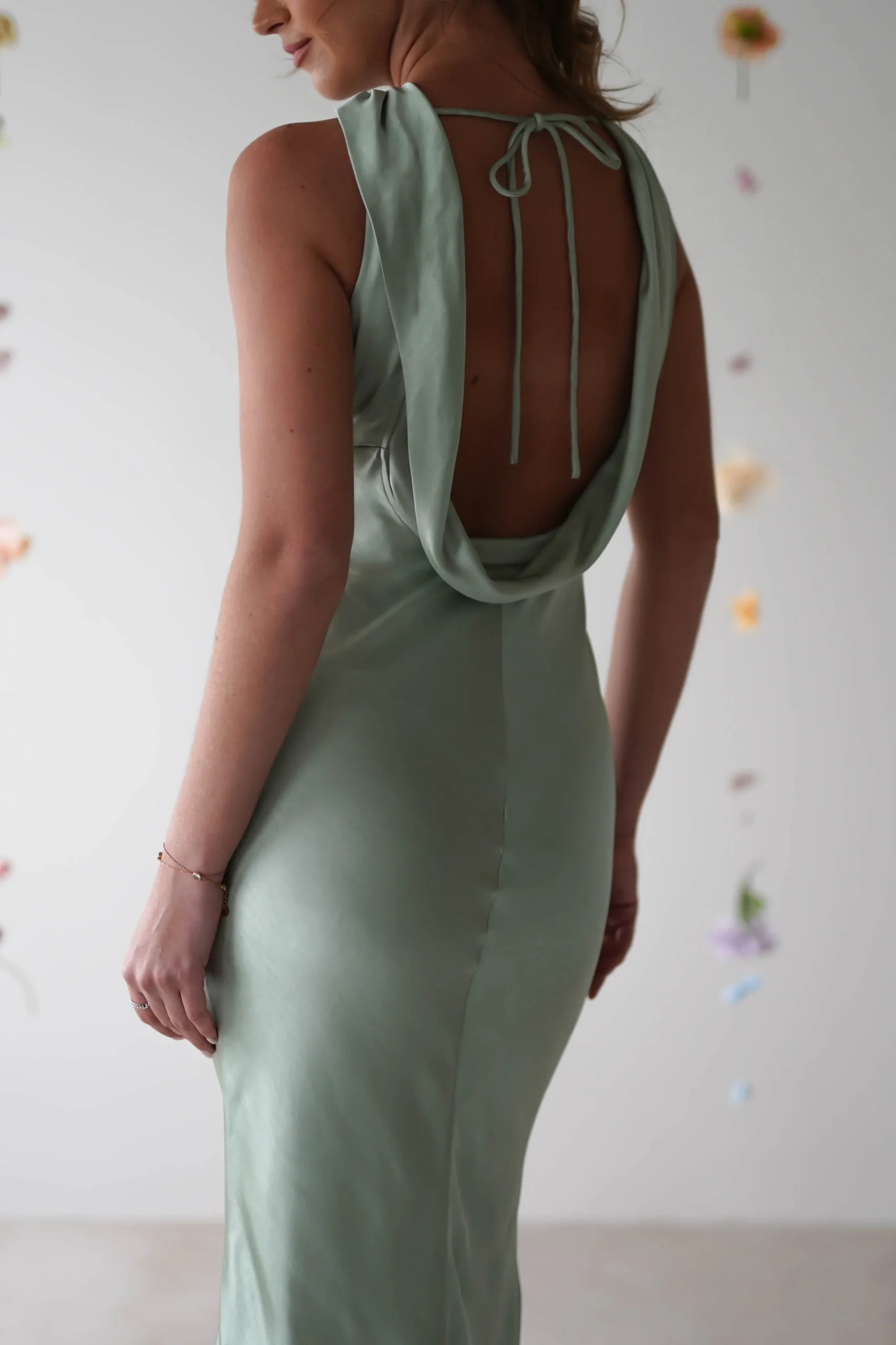 Lauryn Halter Neck Maxi Dress | Sage