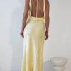 Leah Cowl Neckline Maxi Dress | Yellow