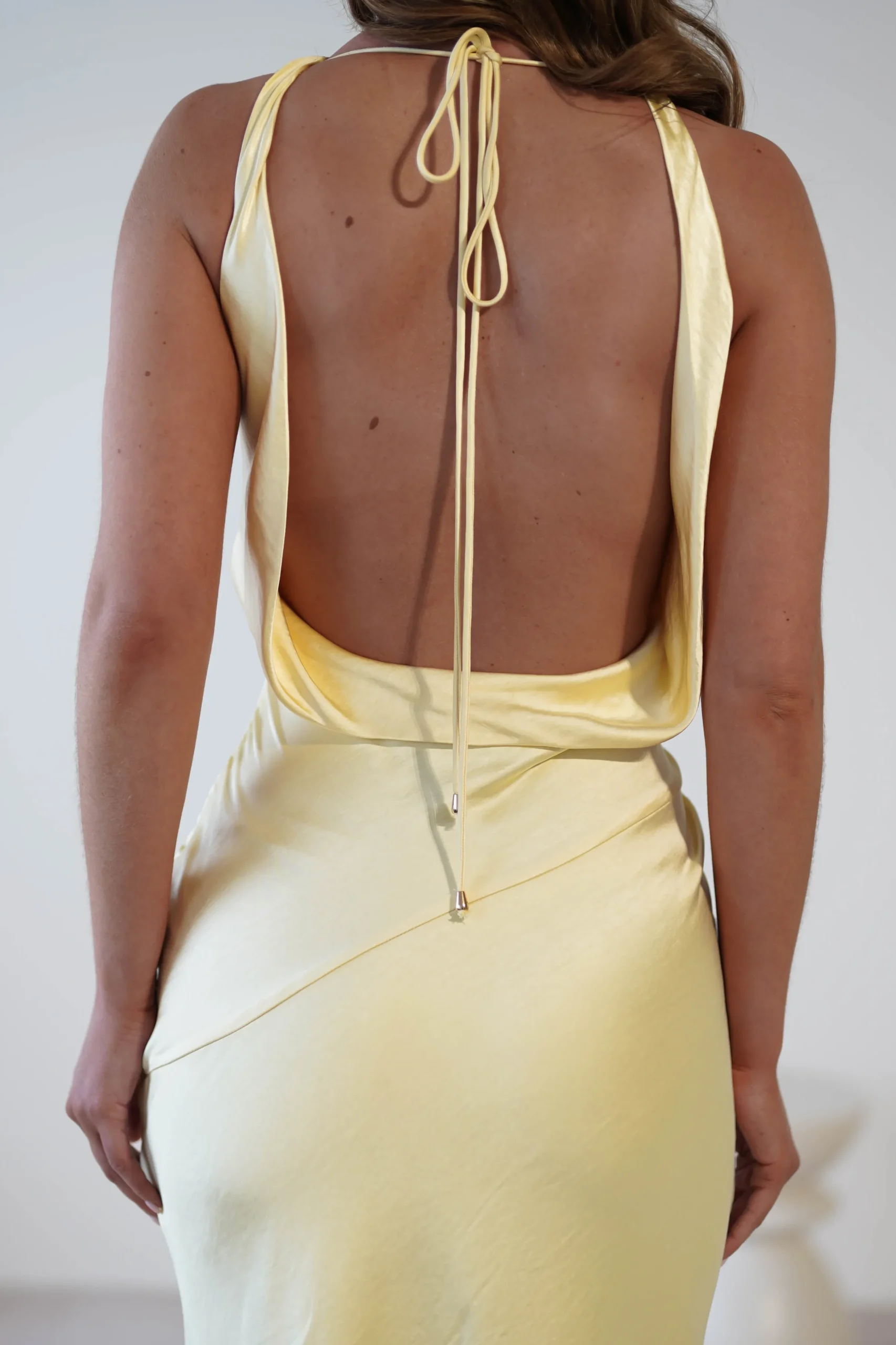 Leah Cowl Neckline Maxi Dress | Yellow