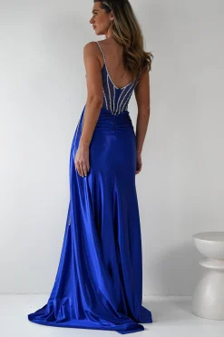Leonardo Diamante Bodycon Gown | Royal Blue
