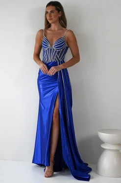 Leonardo Diamante Bodycon Gown | Royal Blue