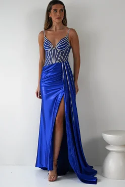 Leonardo Diamante Bodycon Gown | Royal Blue