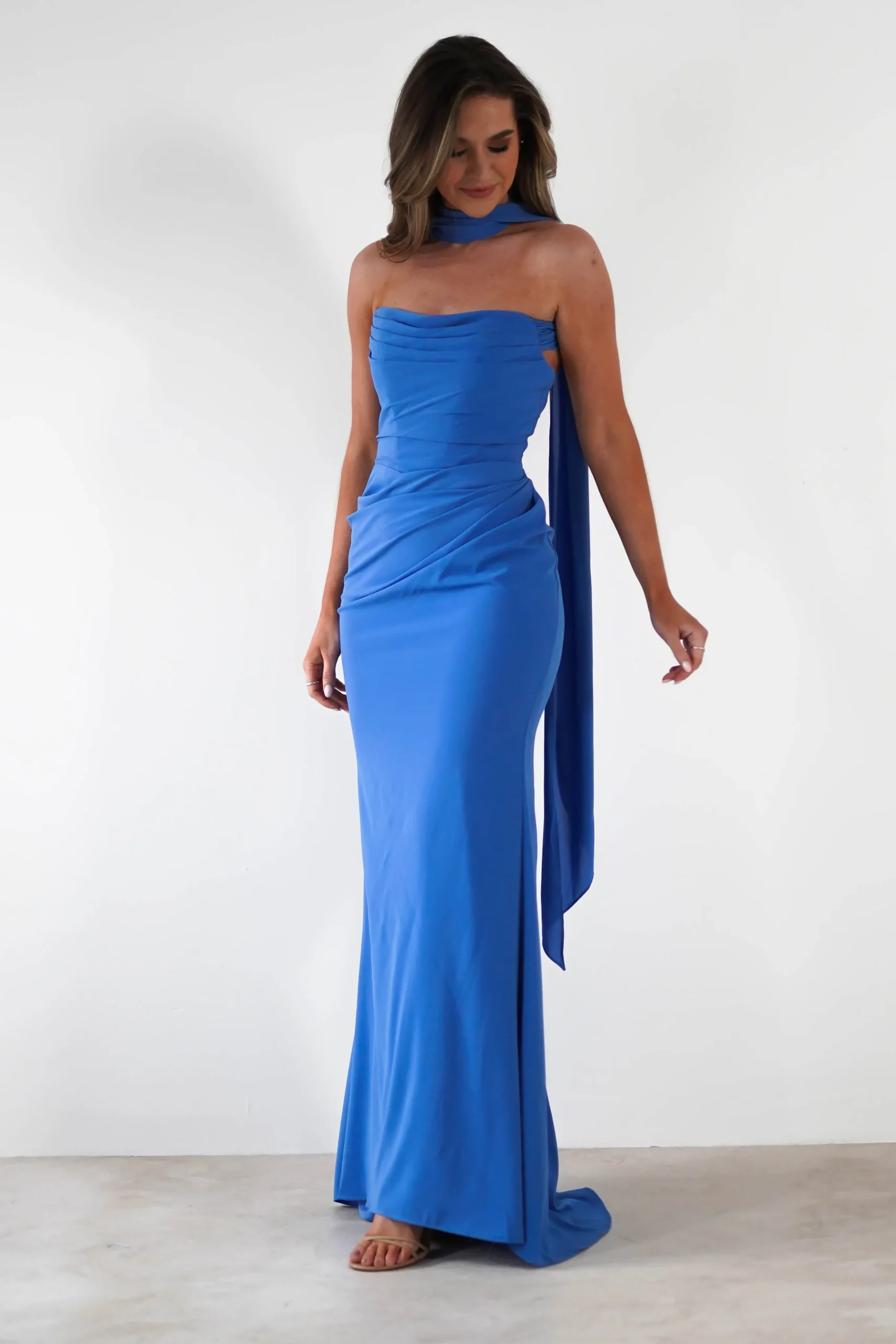 Lisa Multiway Chiffon Gown | Blue