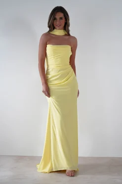 Lisa Multiway Chiffon Gown | Yellow