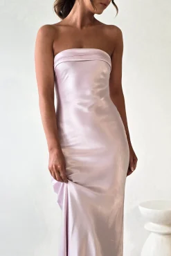 Lucia Soft Satin Slip Midi Dress | Pastel Pink