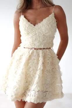 Lydia Floral-Appliqué Top & Skirt Set | Butter