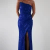 Mabel Strapless Sequin Gown | Royal Blue