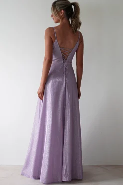 Marlene Glitter Gown | Lavendar