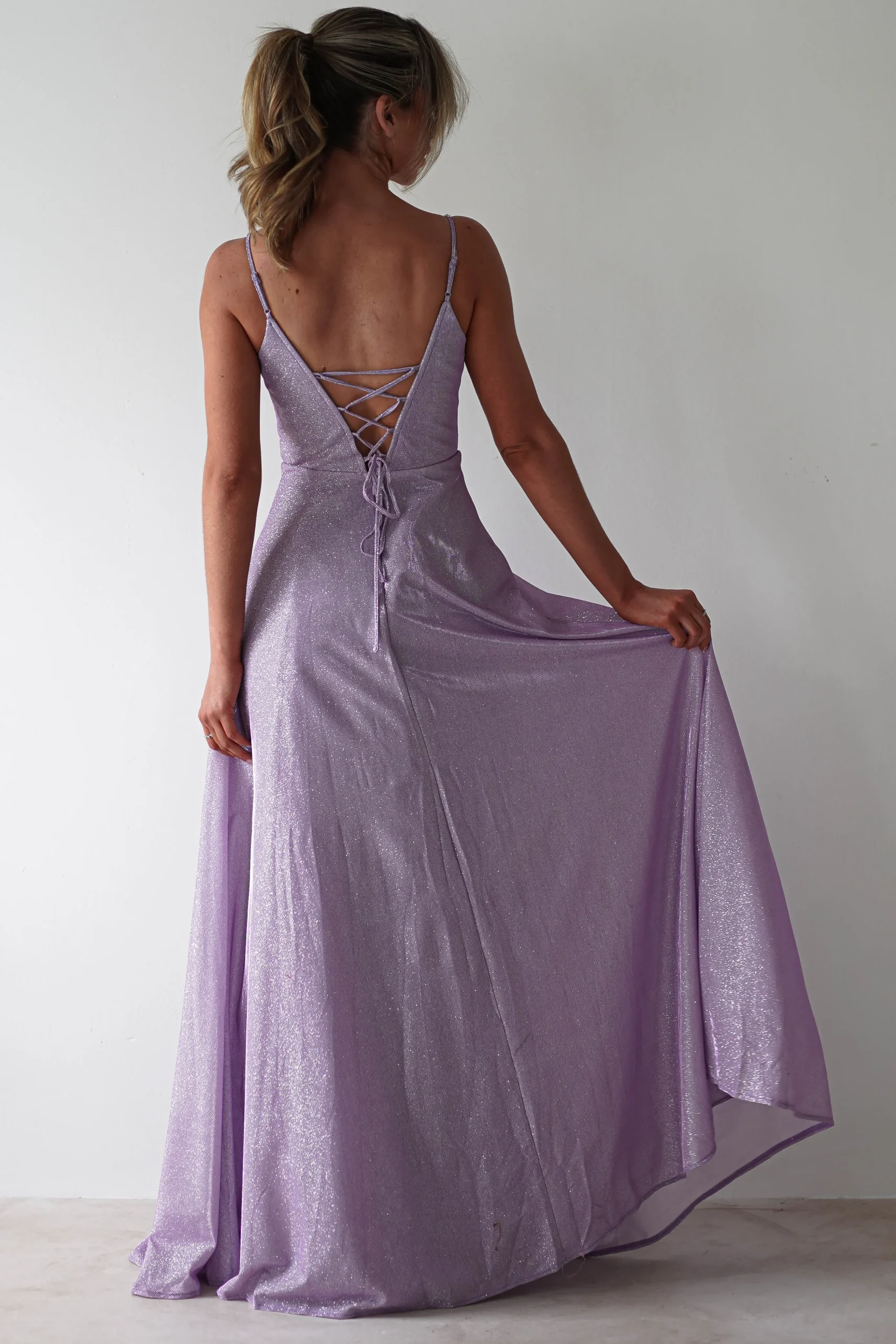 Marlene Glitter Gown | Lavendar