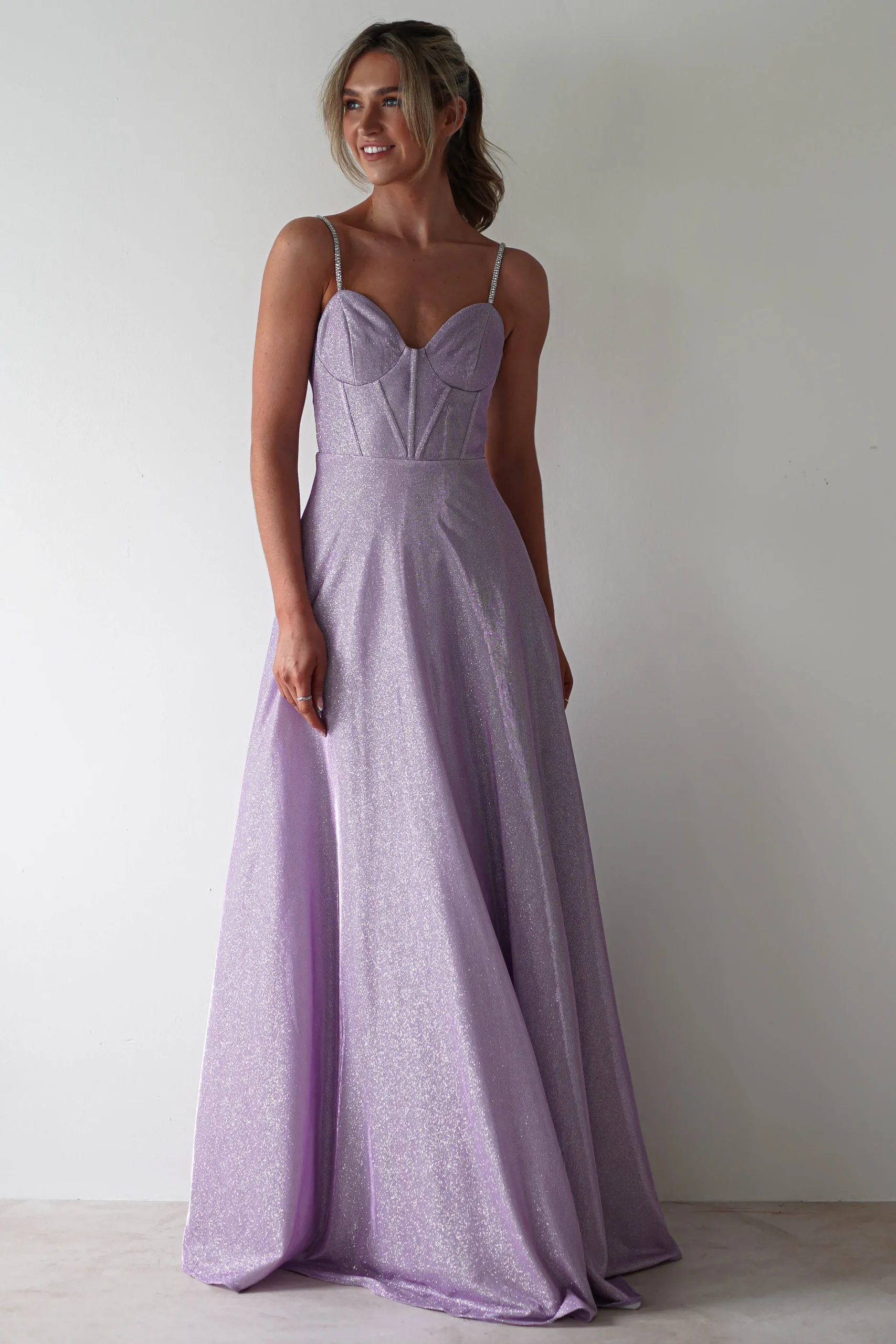 Marlene Glitter Gown | Lavendar