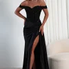 Marsela Lace Bodice Gown | Black