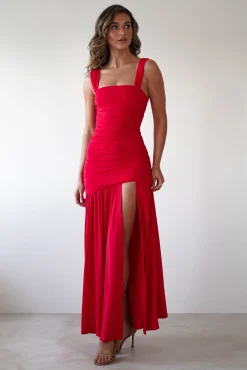 Milla Jersey Bodycon Maxi Dress | Red