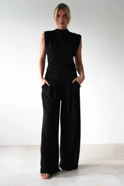 Mina Strechy 2 Piece Set | Black