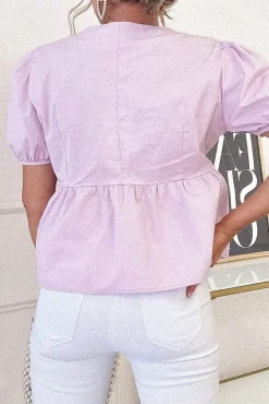 Minnie Bow Detail Blouse | Lilac