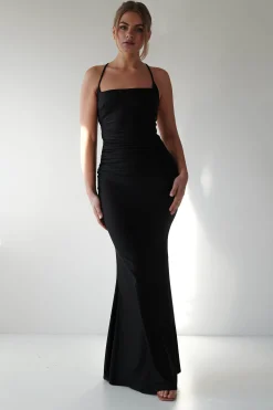 Monette Bodycon Maxi Gown | Black