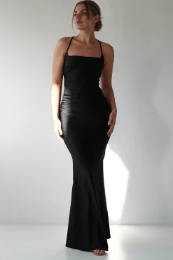 Monette Bodycon Maxi Gown | Black