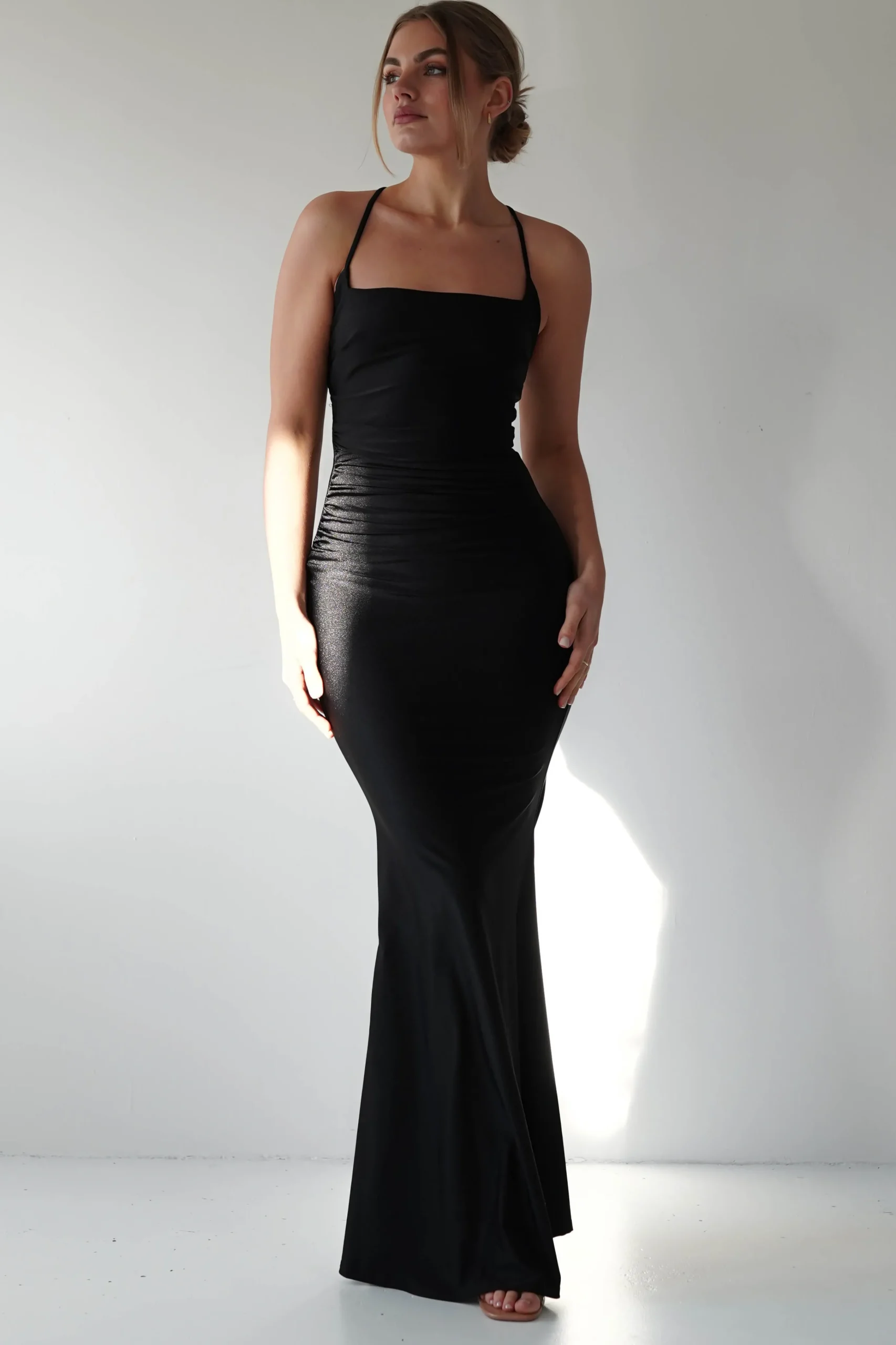 Monette Bodycon Maxi Gown | Black