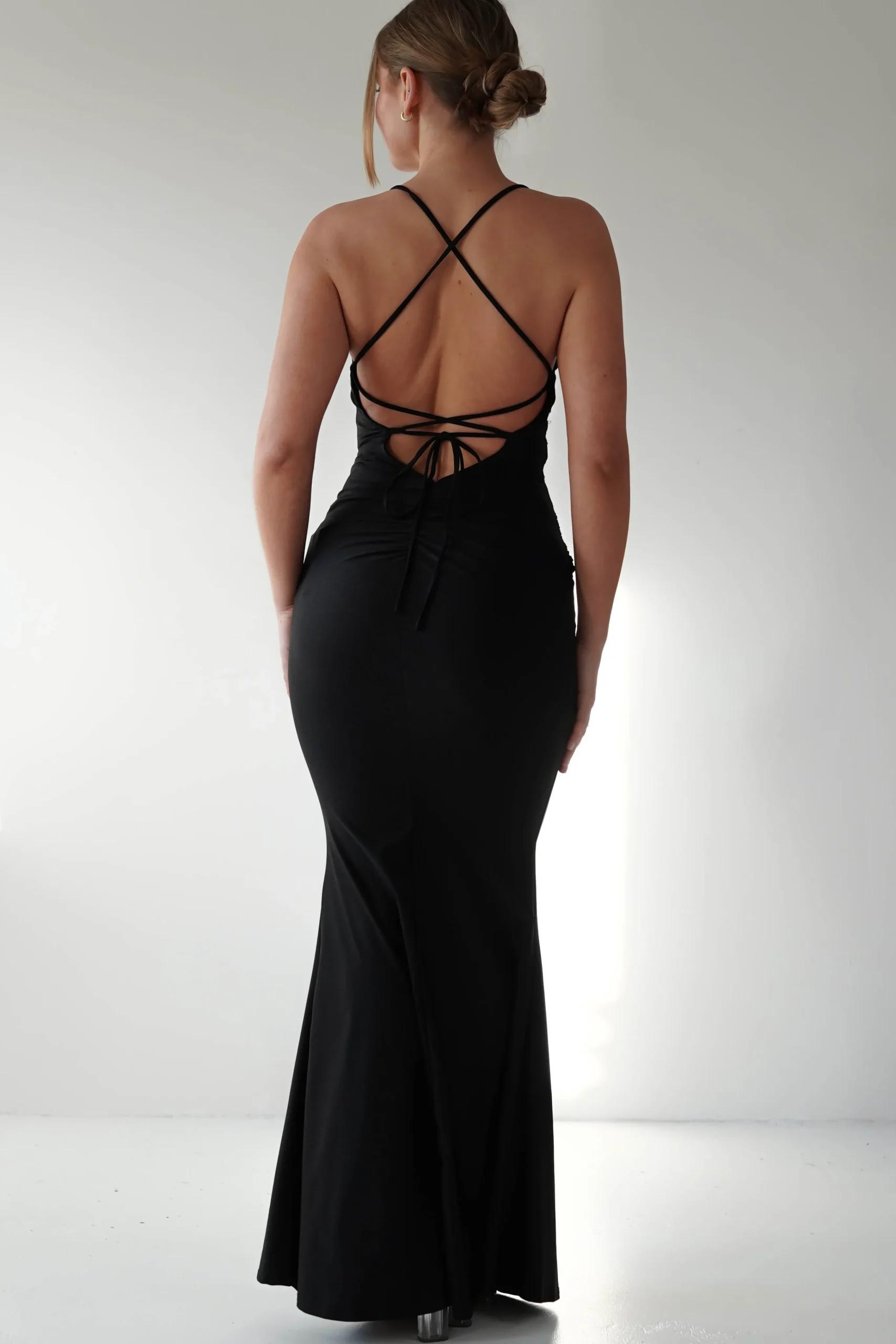 Monette Bodycon Maxi Gown | Black