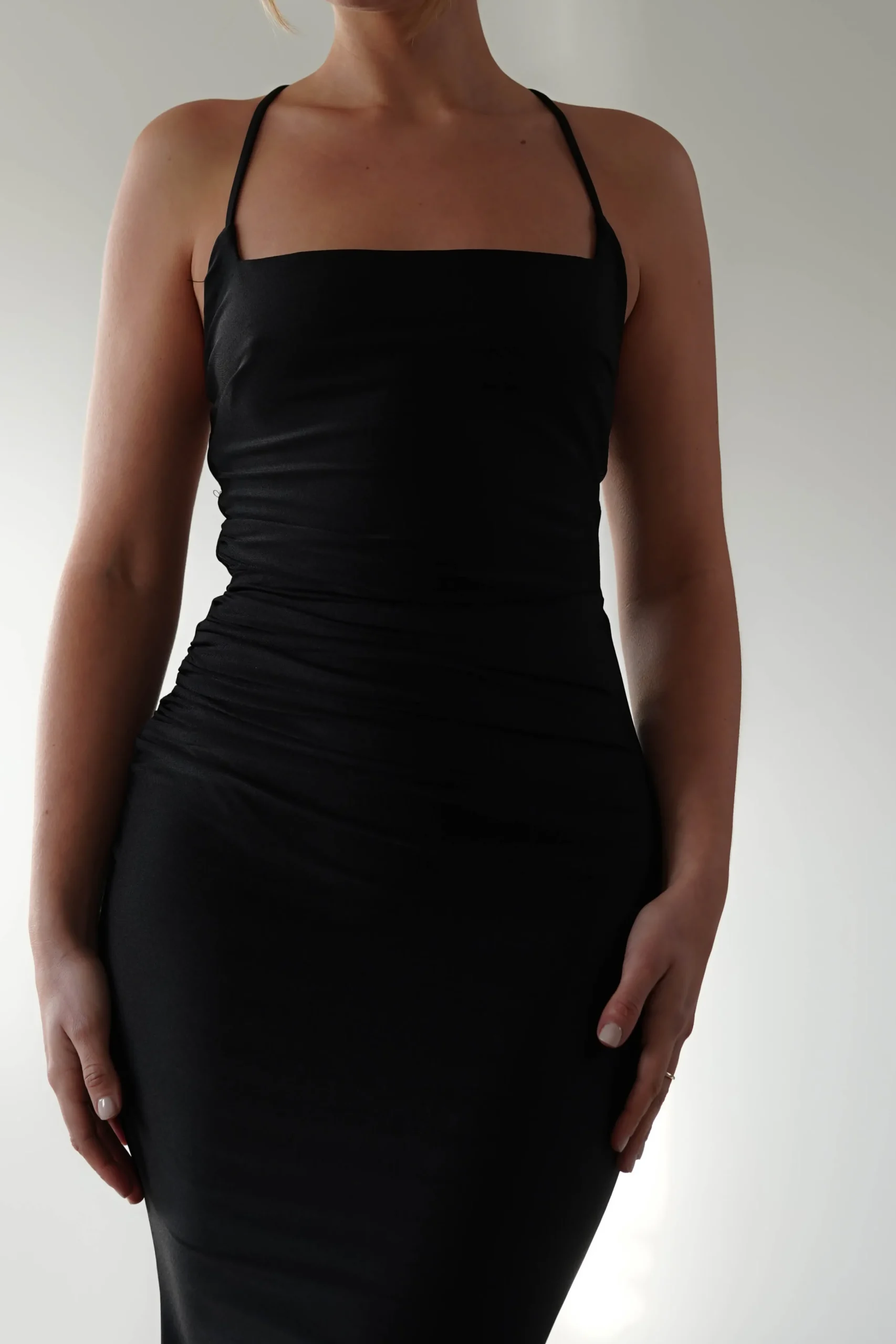 Monette Bodycon Maxi Gown | Black