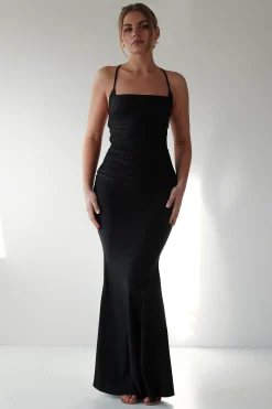 Monette Bodycon Maxi Gown | Black