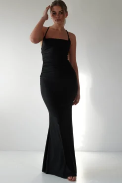 Monette Bodycon Maxi Gown | Black