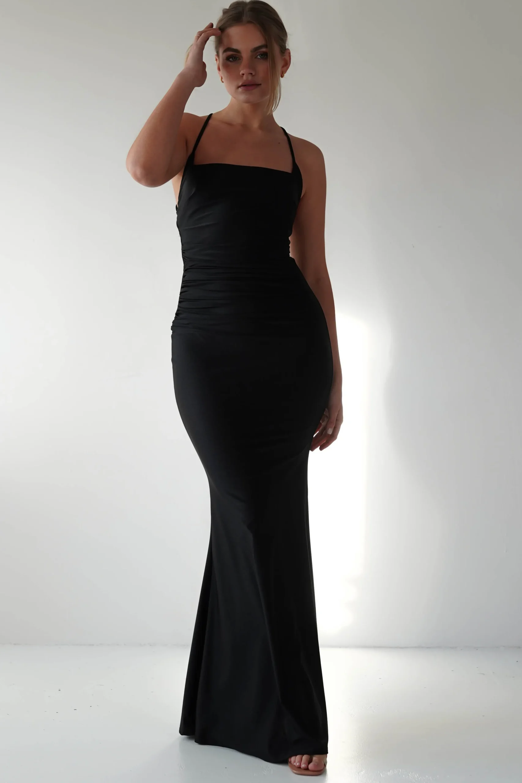 Monette Bodycon Maxi Gown | Black