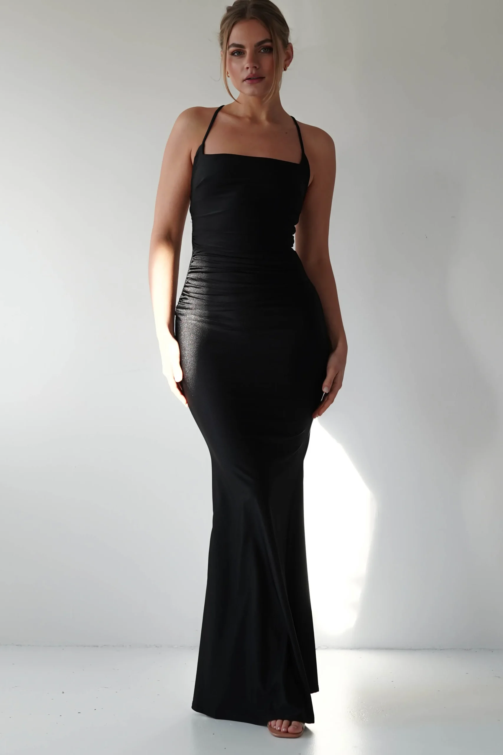 Monette Bodycon Maxi Gown | Black