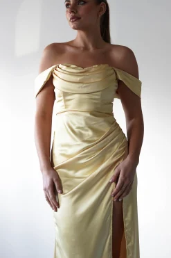 Monica Off The Shoulder Gown | Yellow