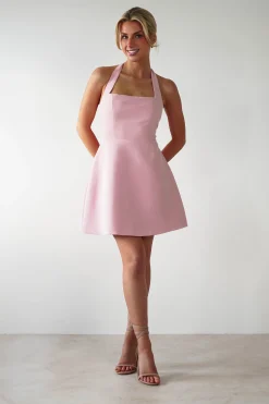 Morocco Halterneck Mini Dress | Pink