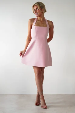 Morocco Halterneck Mini Dress | Pink