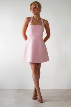 Morocco Halterneck Mini Dress | Pink