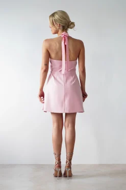 Morocco Halterneck Mini Dress | Pink