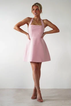 Morocco Halterneck Mini Dress | Pink