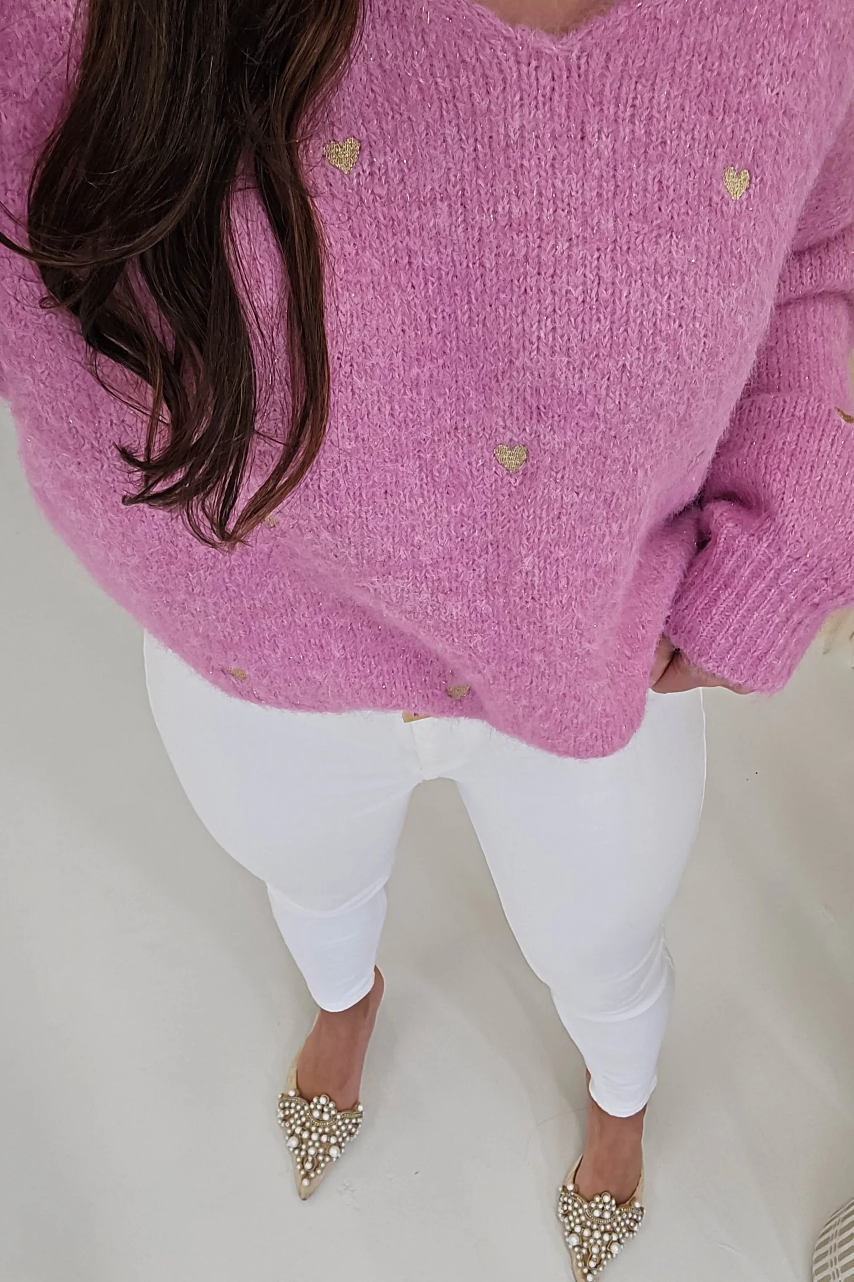 Nadine Soft Heart Detail Jumper | Pink