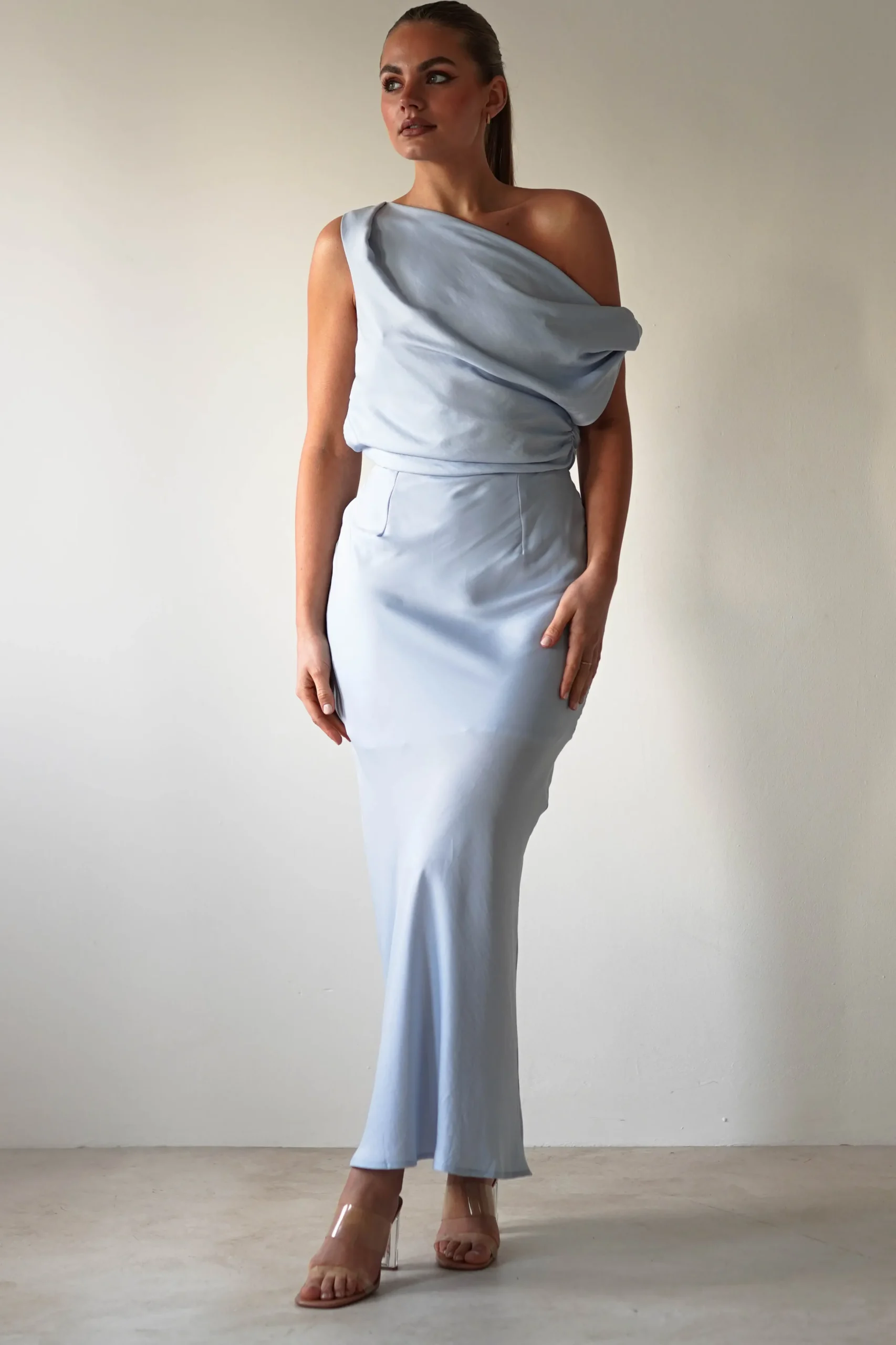 Odelle Soft Off The Shoulder Maxi | Blue