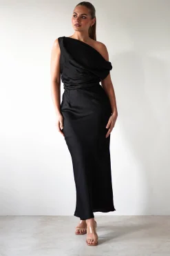 Odelle Soft Off The Shoulder Maxi | Black