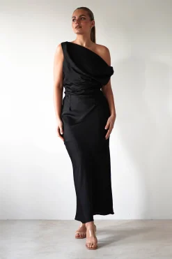 Odelle Soft Off The Shoulder Maxi | Black
